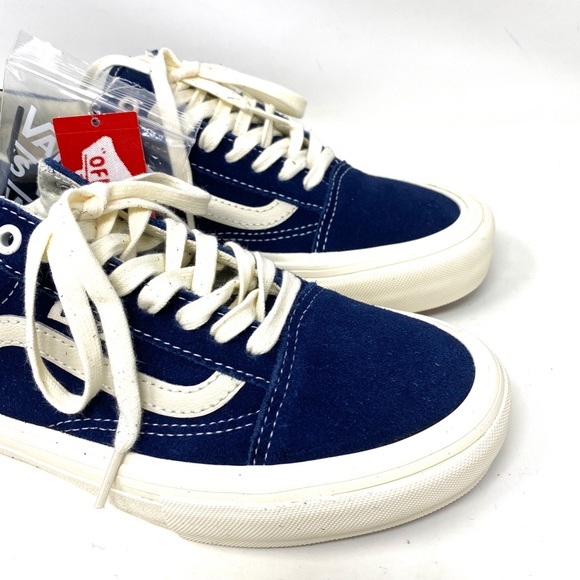 VANS Old Skool Pro Low Top Navy Women's Suede Casual Sneakers Size VN0A45JC2M0 - Picture 3 of 9